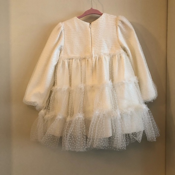 Abel & Lula Plumeti Cream Dot Tulle Dress Cream Baby Toddler 36M - Picture 6 of 9